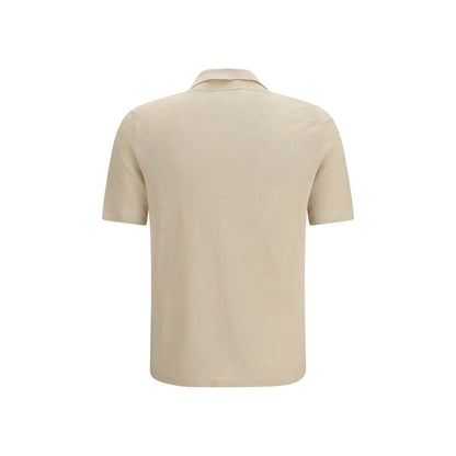 Roberto Collina Beige Linnen Poloshirt