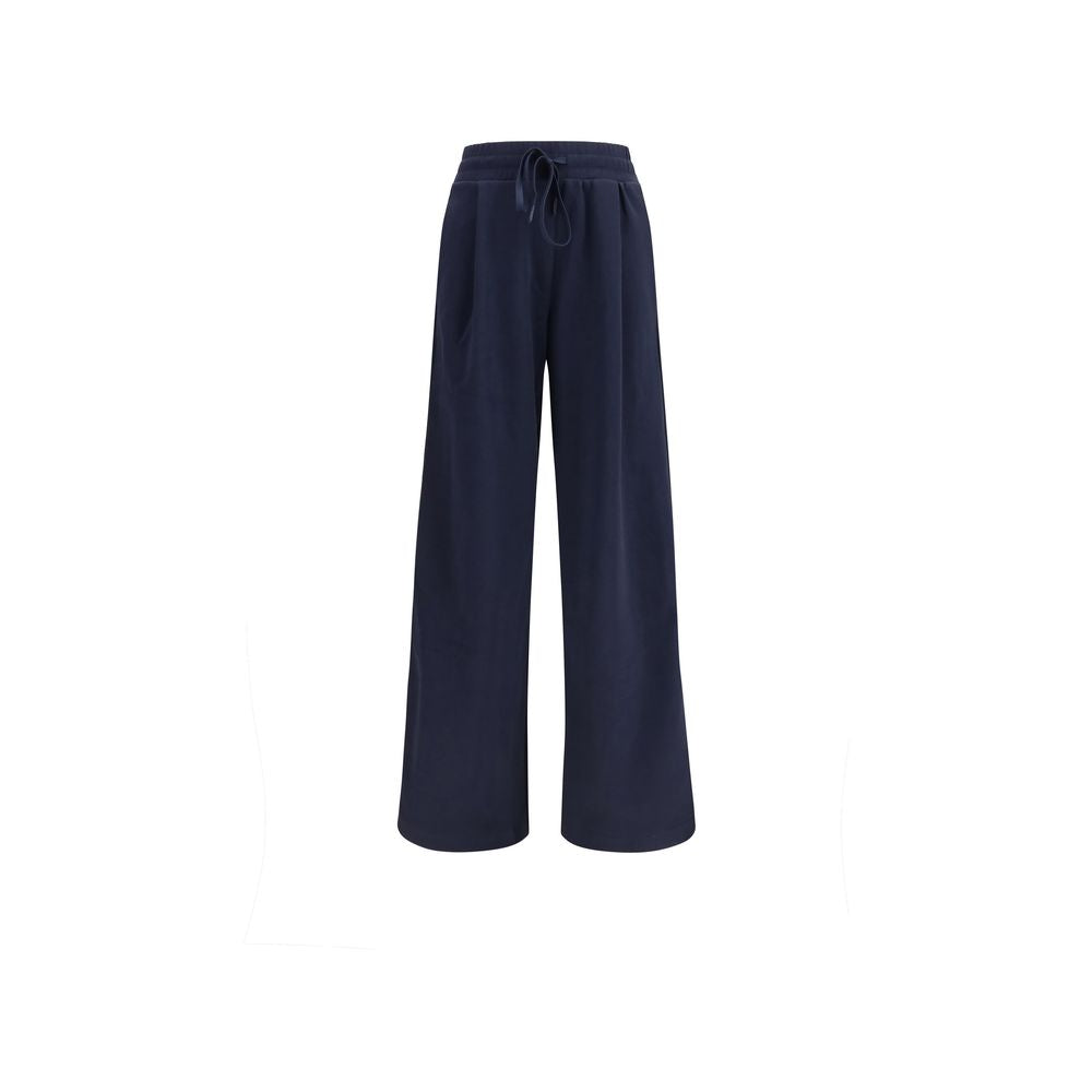 Pantalon décontracté en coton bleu Max Mara