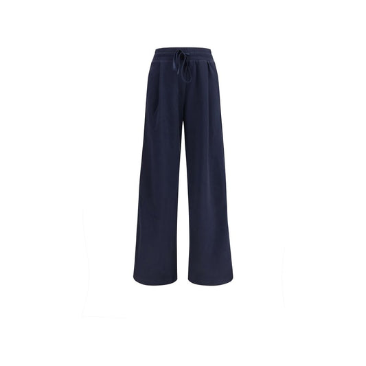 Pantalon décontracté en coton bleu Max Mara