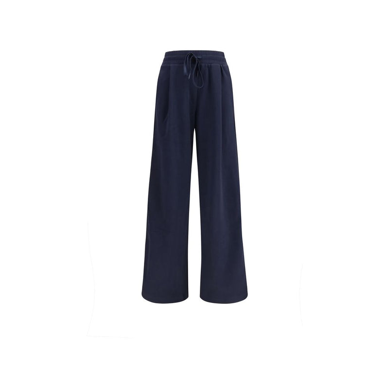 Pantalon décontracté en coton bleu Max Mara