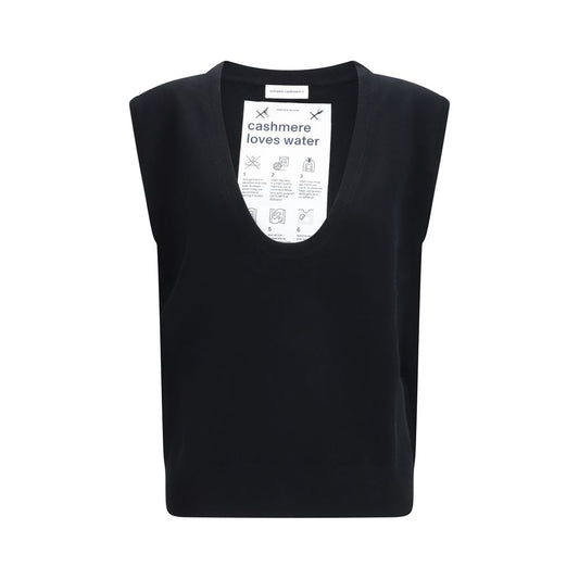 Extreme Cashmere n°423 Lord Black Sleeveless Sweater