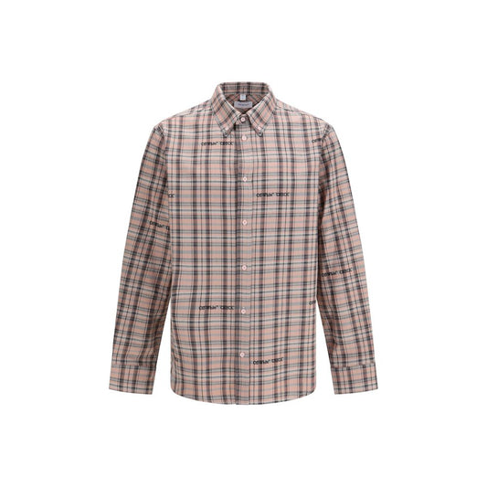 Off-White Multicolor Cotton Oversized Pattern Shirt