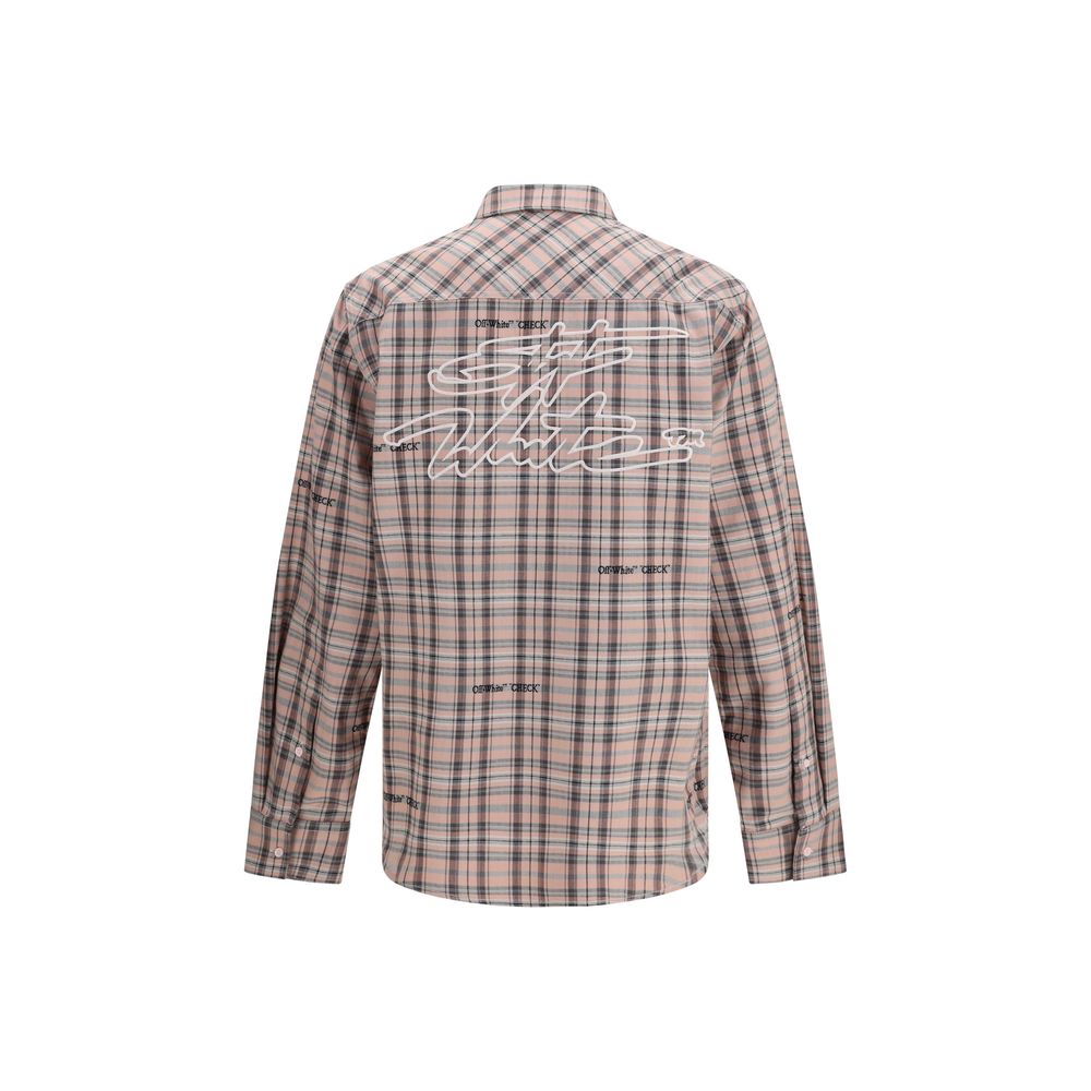 Off-White Multicolor Cotton Oversized Pattern Shirt