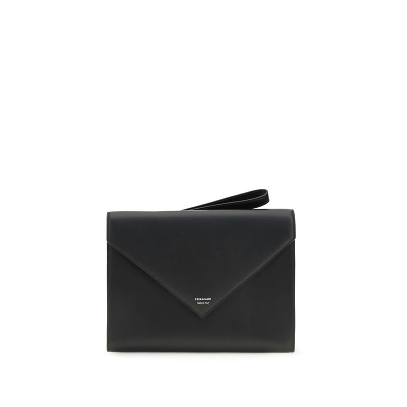 Portefeuille Ferragamo Bos Taurus en cuir de veau noir