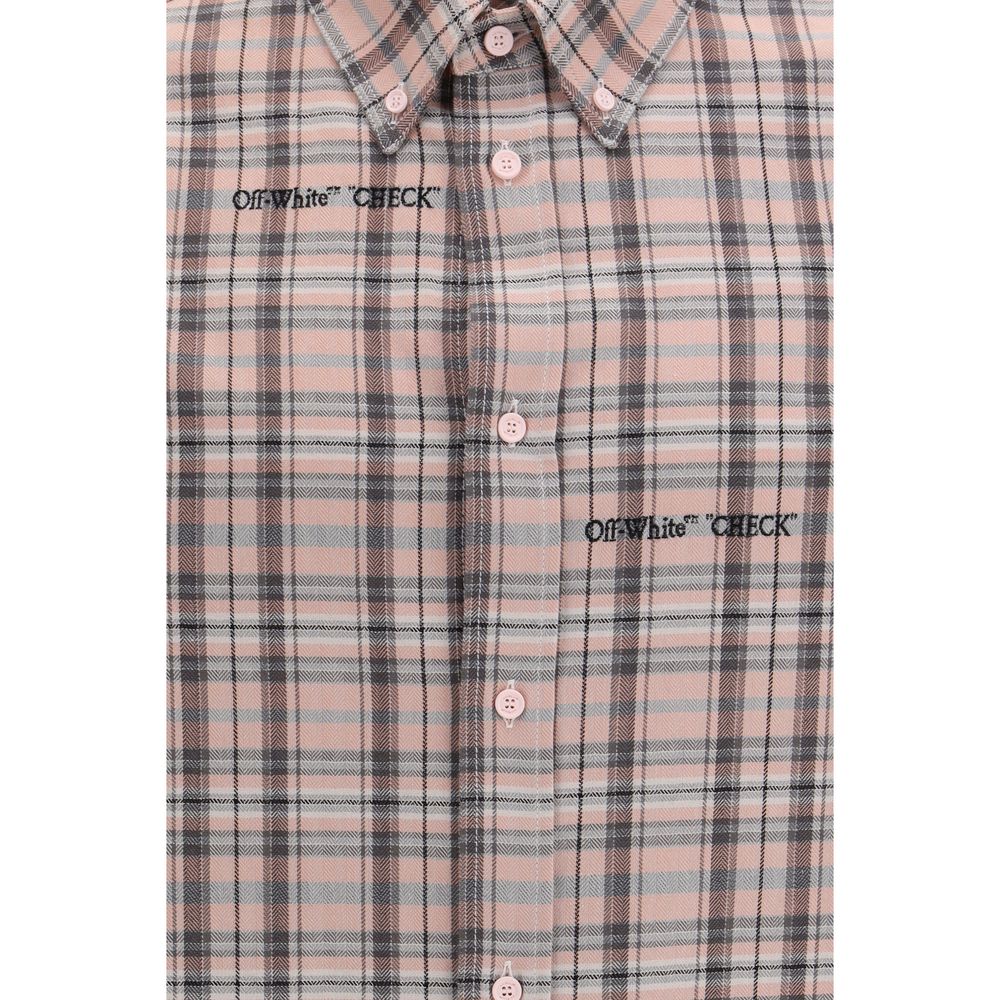 Off-White Multicolor Cotton Oversized Pattern Shirt