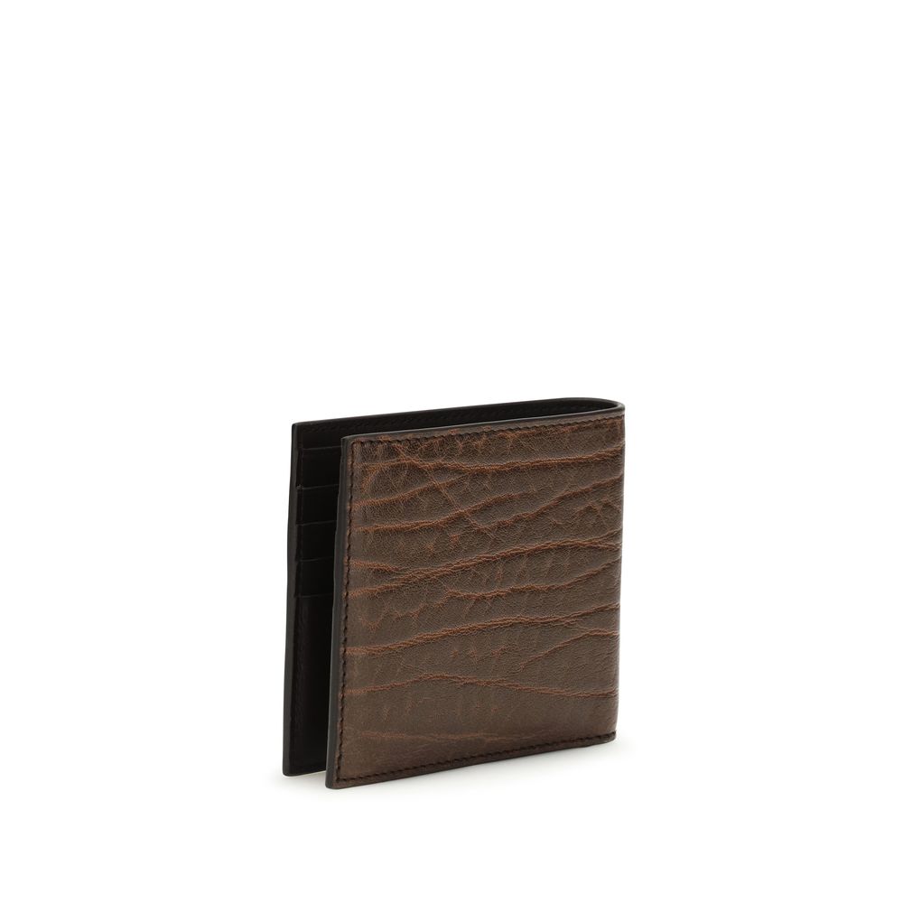 Portefeuille Ferragamo Bos Taurus en cuir de veau marron