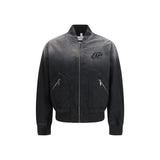 Off-White Black Washed Denim Bomber Jacket - SS26