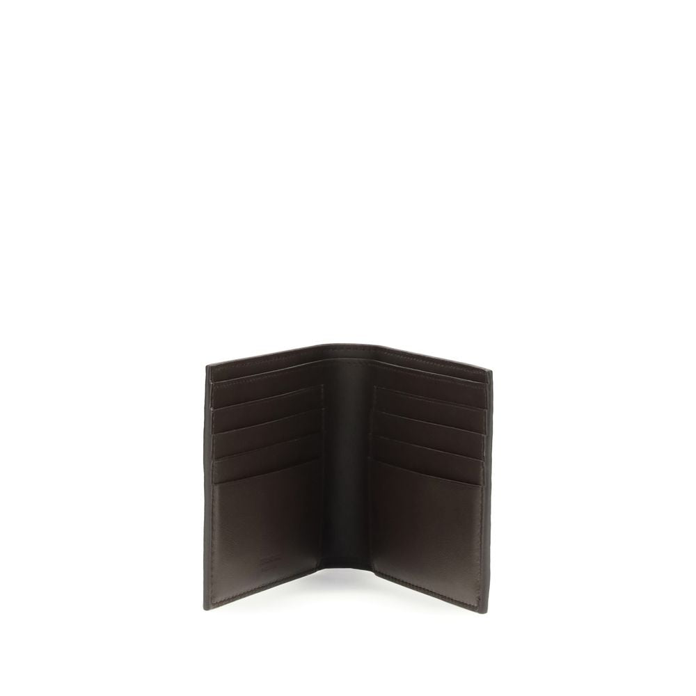 Portefeuille Ferragamo Bos Taurus en cuir de veau marron