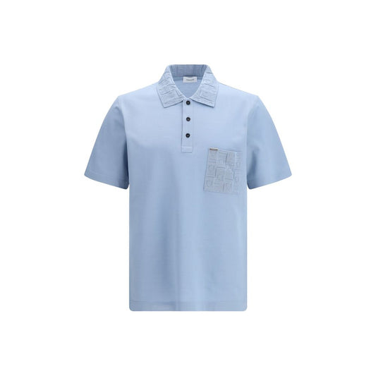 Ferragamo blauwe katoenen polo