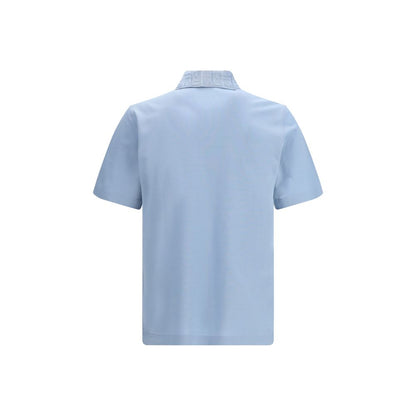 Polo Ferragamo en coton bleu