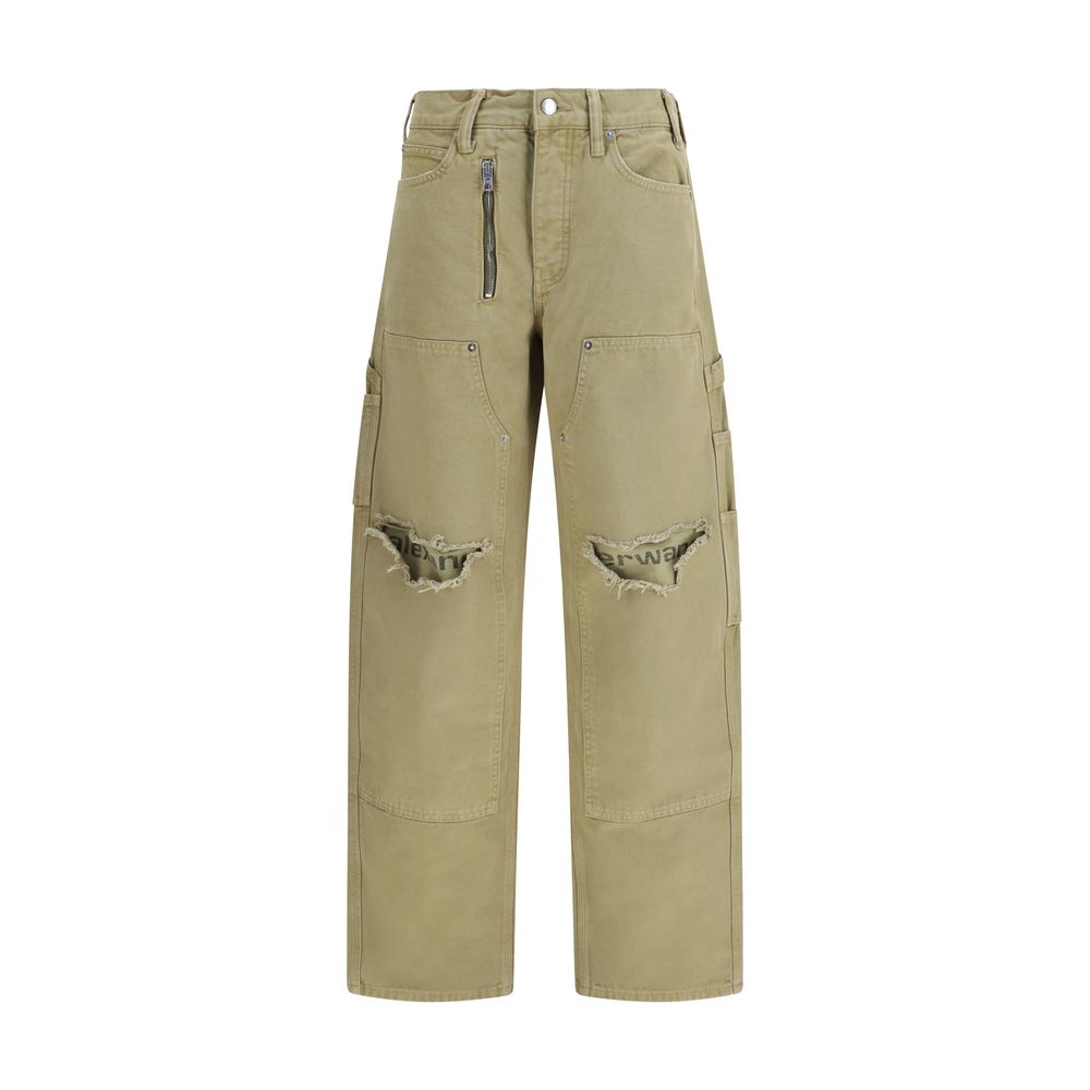 Alexander Wang Bicolor Cotton Cargo Pants - Contemporary Utility