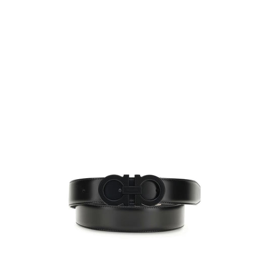 Ferragamo Zwarte Kalfsleren Bos Taurus Normale Riem