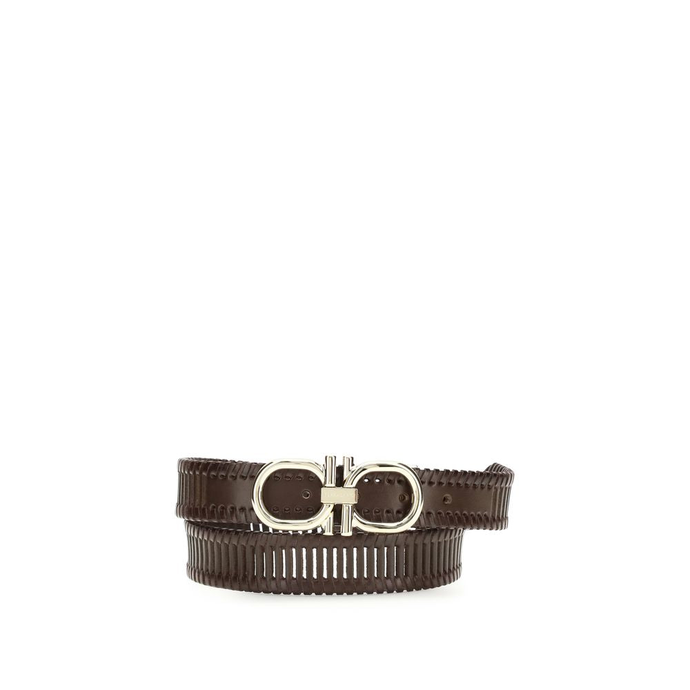 Ceinture Ferragamo Bos Taurus Regular en cuir de veau marron