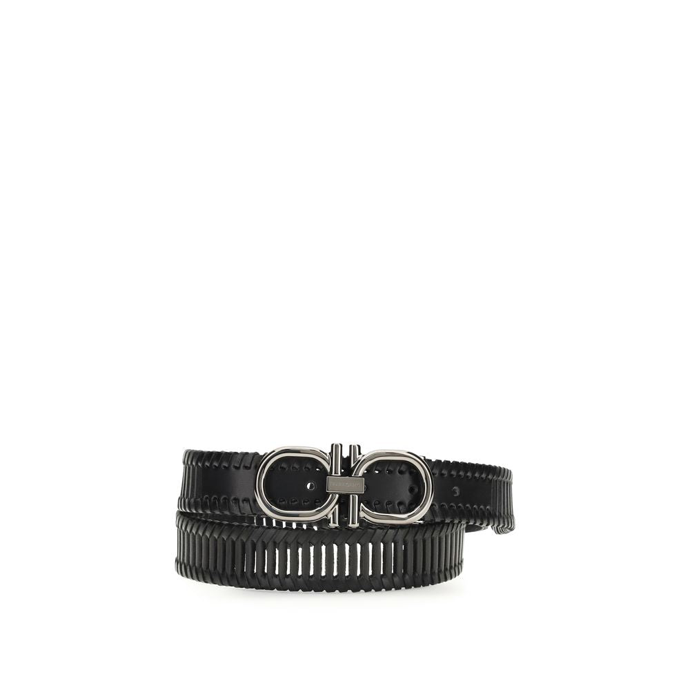 Ceinture Ferragamo Bos Taurus Regular en cuir de veau noir