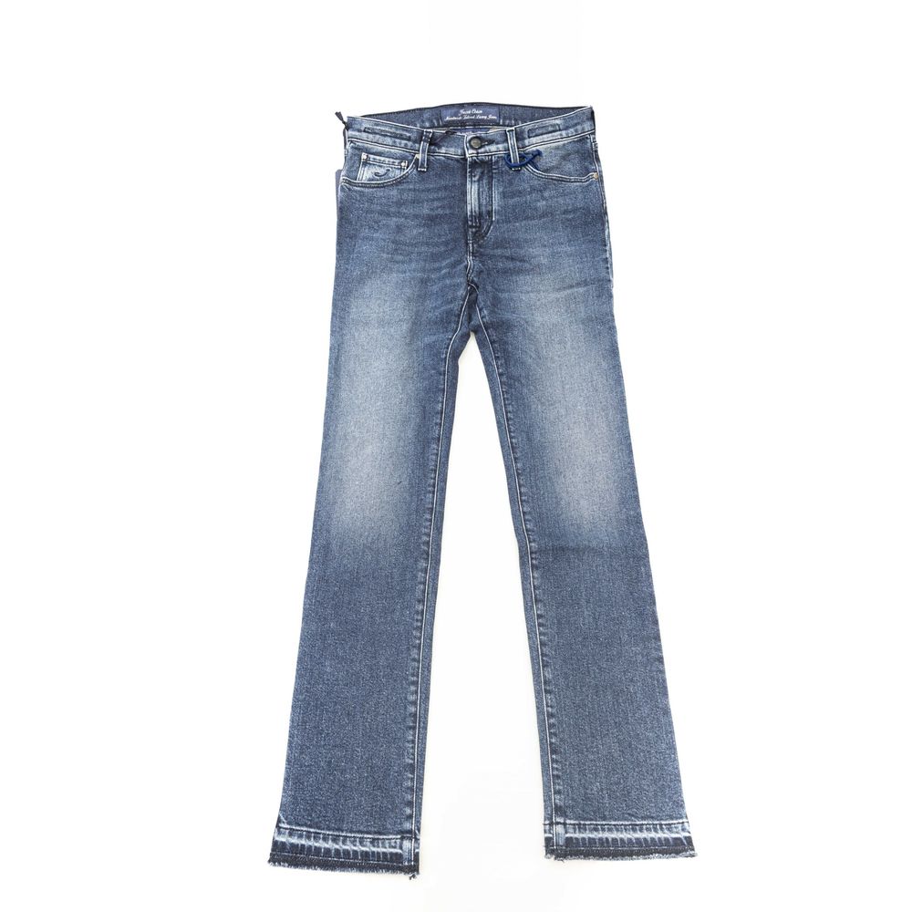 Jacob Cohen Blue Cotton Women Slim Fit Jeans