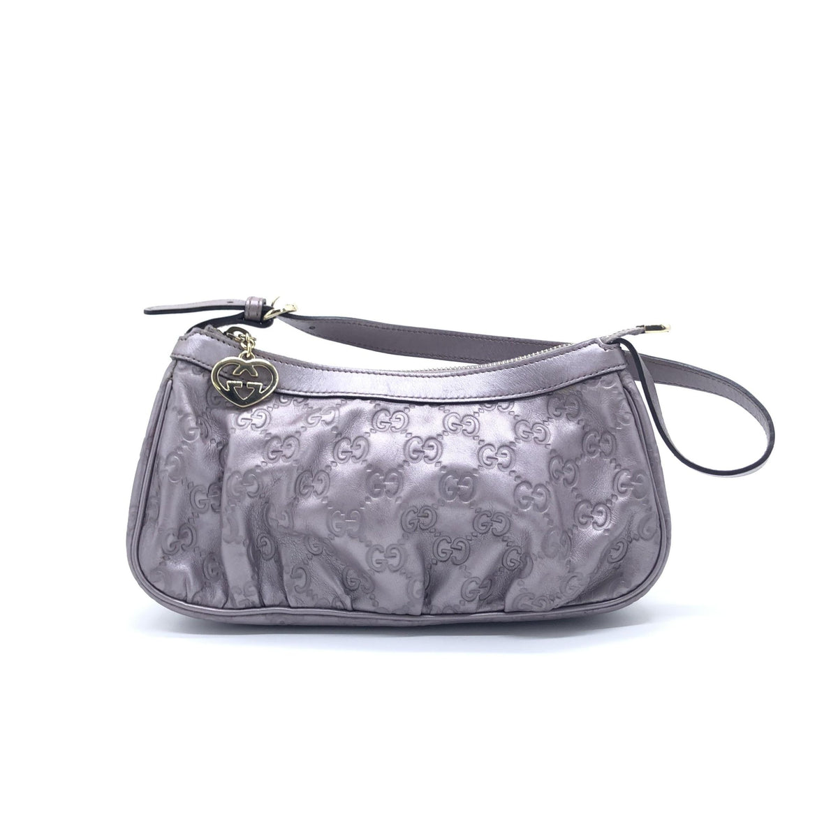 Gucci Metallic Guccissima Lovely Shoulder Bag in Lavender