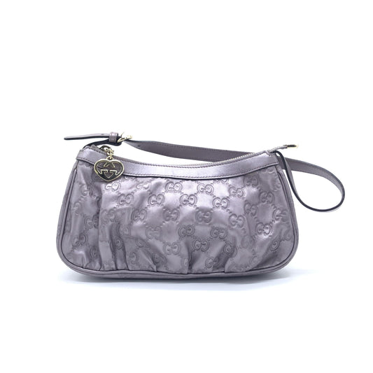 Gucci Metallic Guccissima Lovely Shoulder Bag - Lavender