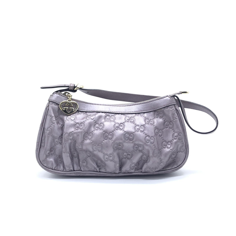 Gucci Metallic Guccissima Lovely Shoulder Bag in Lavender