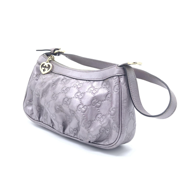 Gucci Metallic Guccissima Lovely Shoulder Bag in Lavender