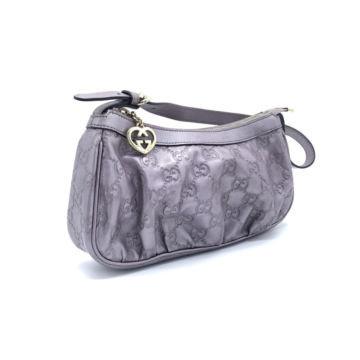 Gucci Metallic Guccissima Lovely Shoulder Bag in Lavender
