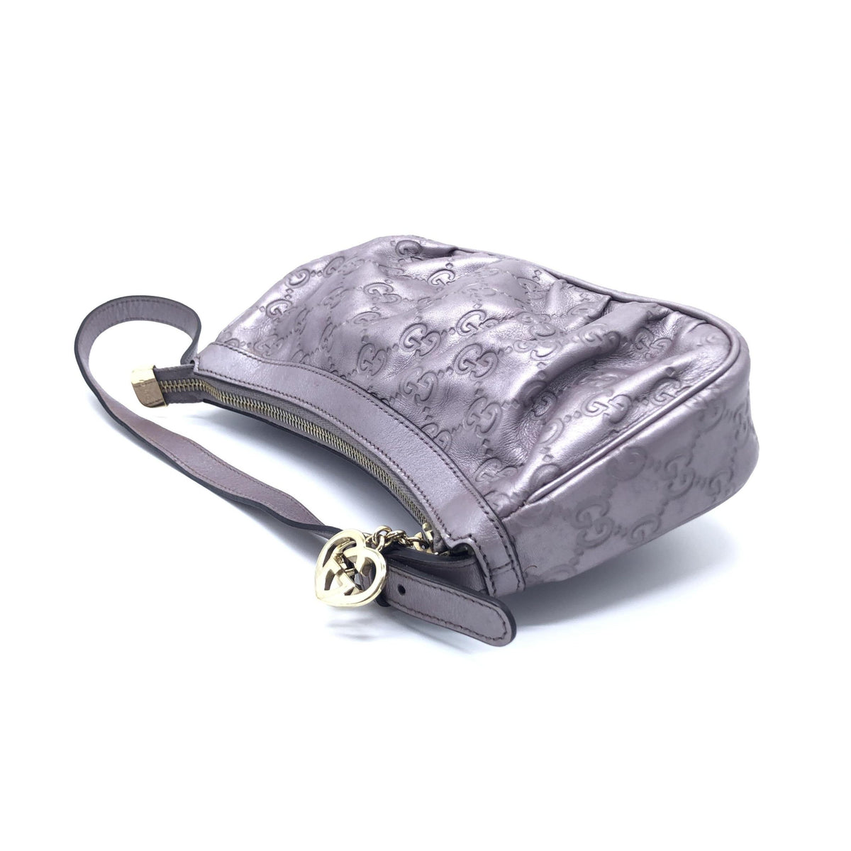 Gucci Metallic Guccissima Lovely Shoulder Bag in Lavender