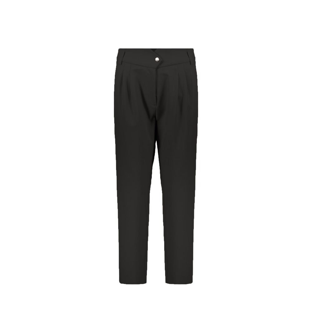 Herno Black Elastane Casual Pants for Women