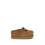 UGG Brown Calf Leather Bos Taurus Mules for Women