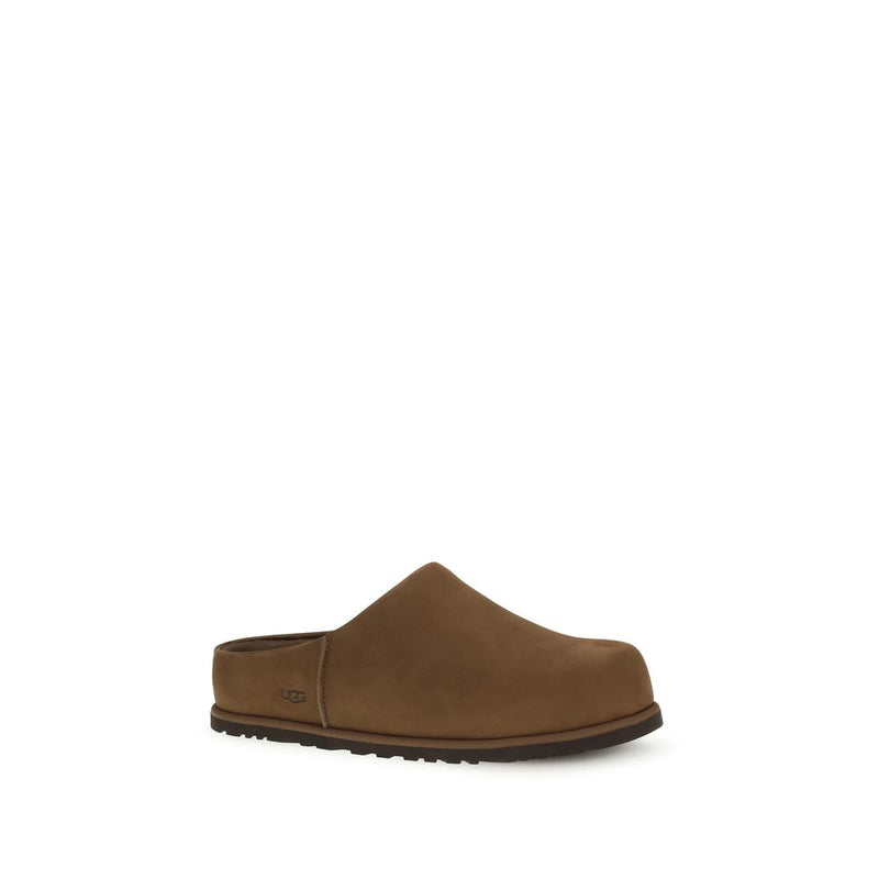UGG Brown Calf Leather Bos Taurus Mules for Men