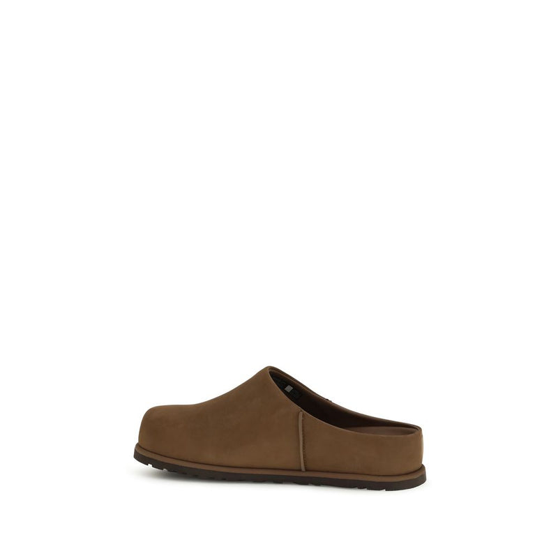 UGG Brown Calf Leather Bos Taurus Mules for Men