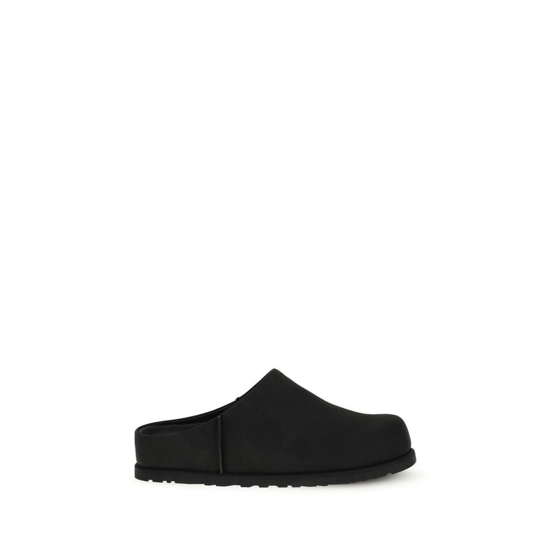 UGG Black Calf Leather Bos Taurus Mules for Men
