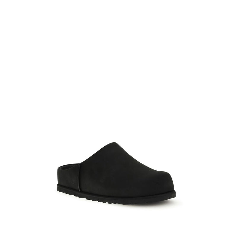 UGG Black Calf Leather Bos Taurus Mules for Men