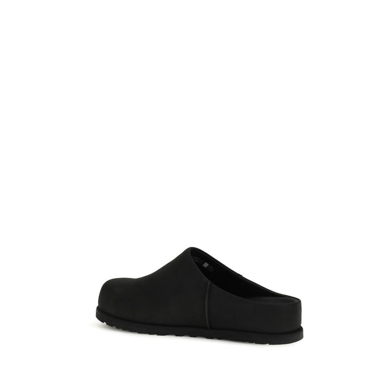 UGG Black Calf Leather Bos Taurus Mules for Men