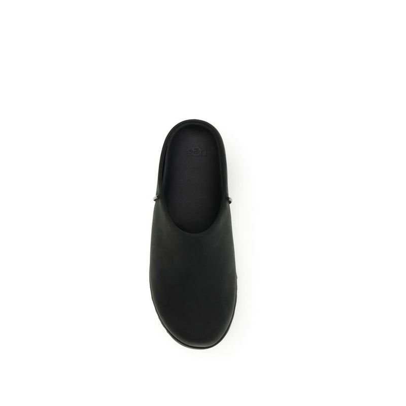 UGG Black Calf Leather Bos Taurus Mules for Men