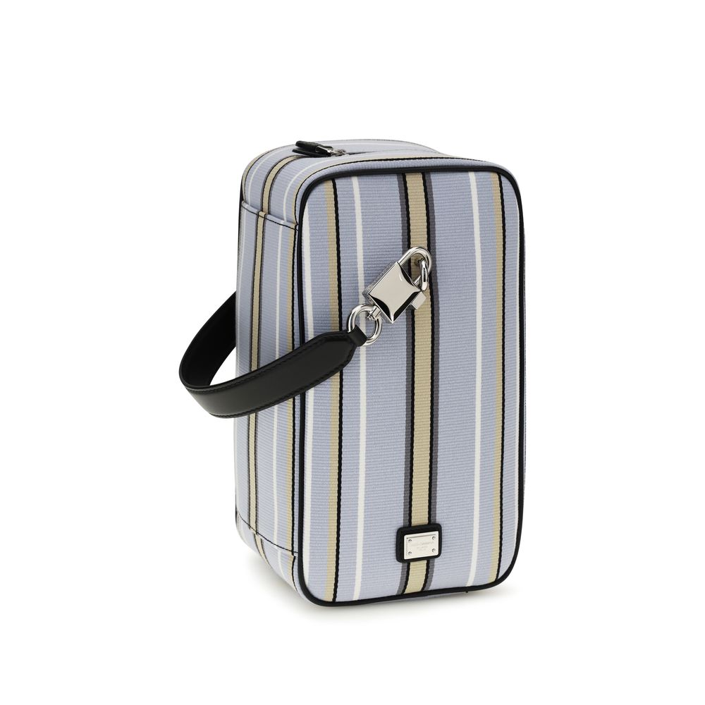 Sac à main en coton bleu Dolce & Gabbana