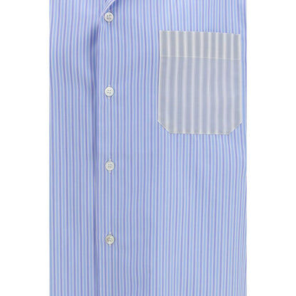 Chemise à motifs en coton bleu Marni