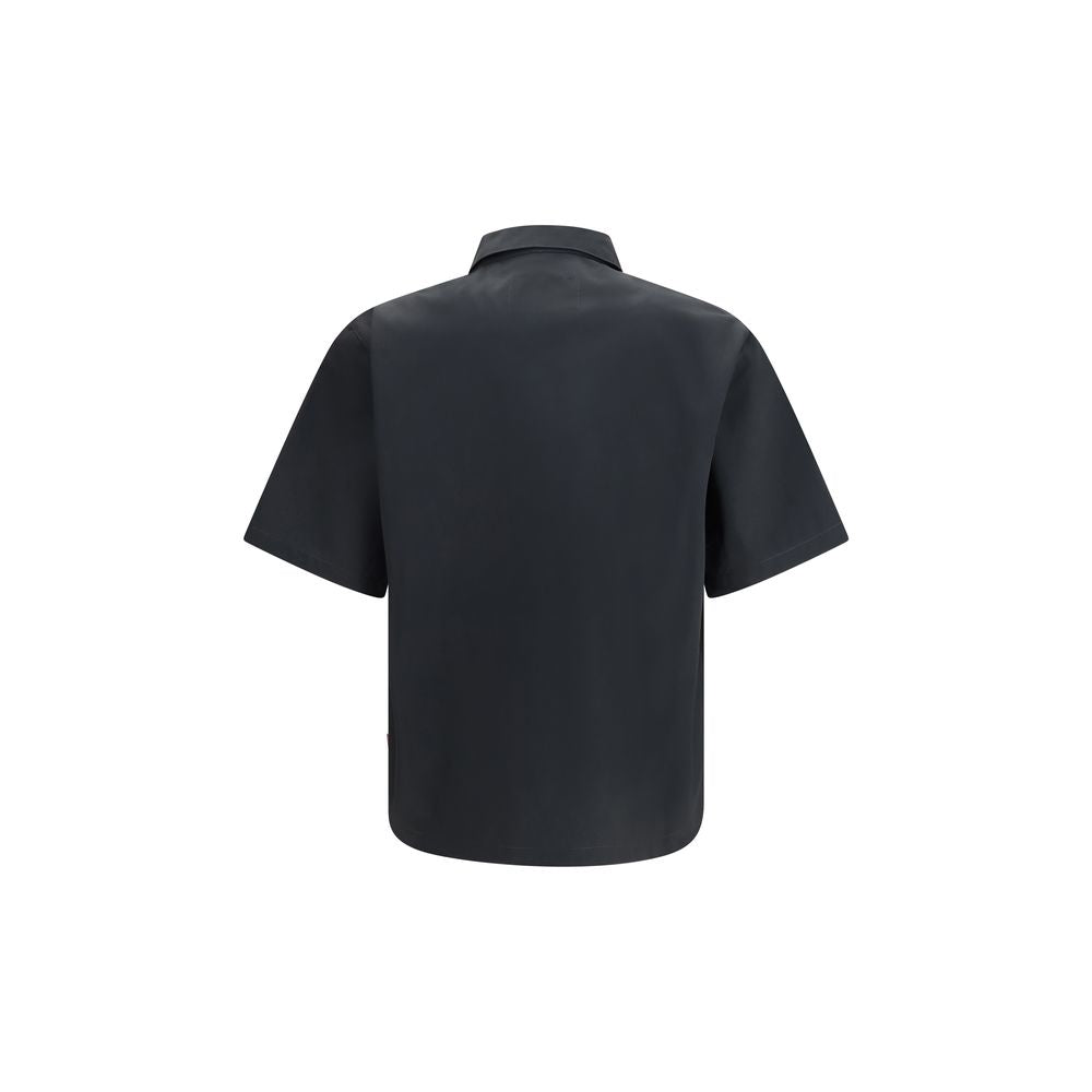 GR10K Black Cotton Oversized Shortsleeve Shirt for Men