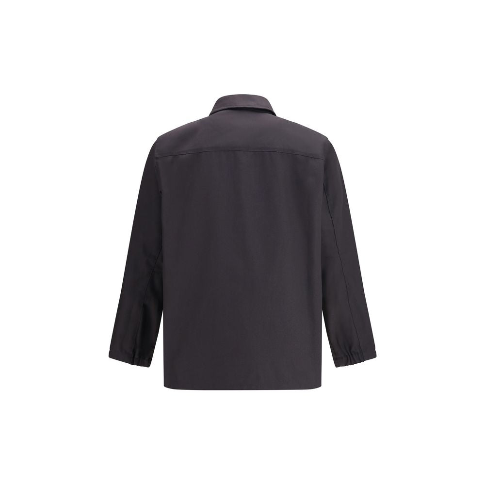 GR10K Gray Cotton Coat - Classic Minimalist Design