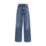 Jacob Cohen Blue Cotton Relaxed Fit Jeans - Wide Leg Design