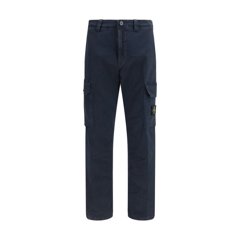Stone Island Blauwe Katoenen Cargobroek