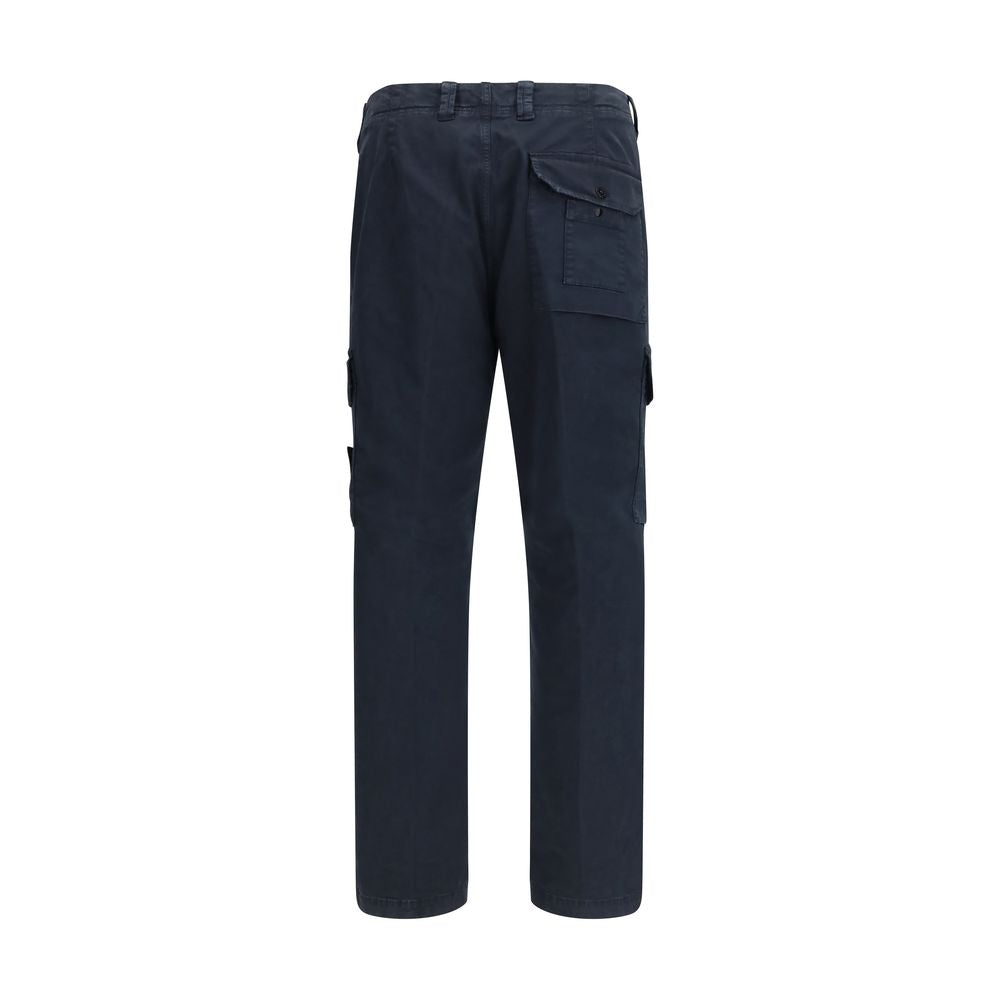 Stone Island Blue Cotton Cargo Pants - Stylish and Functional