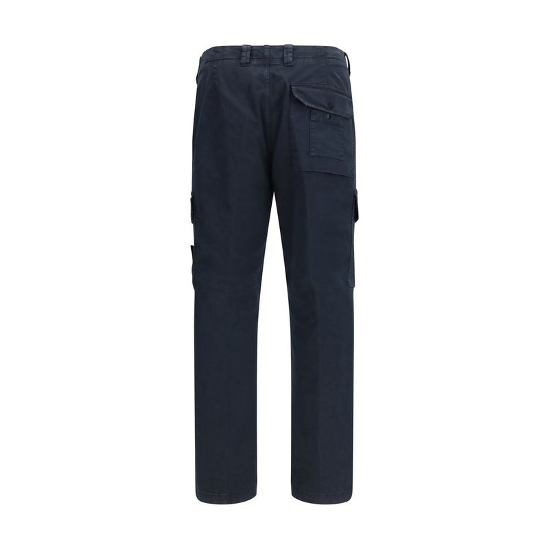Stone Island Blauwe Katoenen Cargobroek