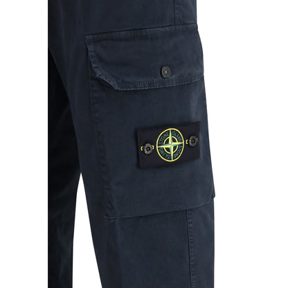Stone Island Blauwe Katoenen Cargobroek