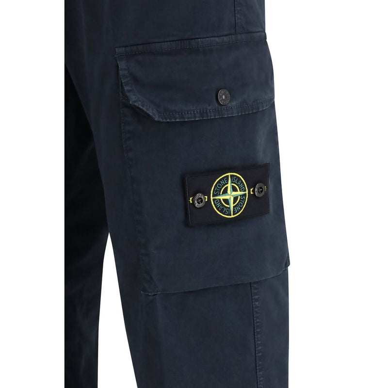 Stone Island Blauwe Katoenen Cargobroek