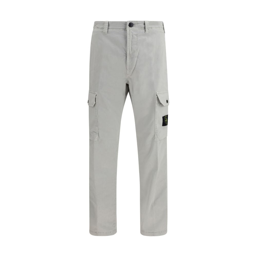 Stone Island Grijze Katoenen Cargobroek
