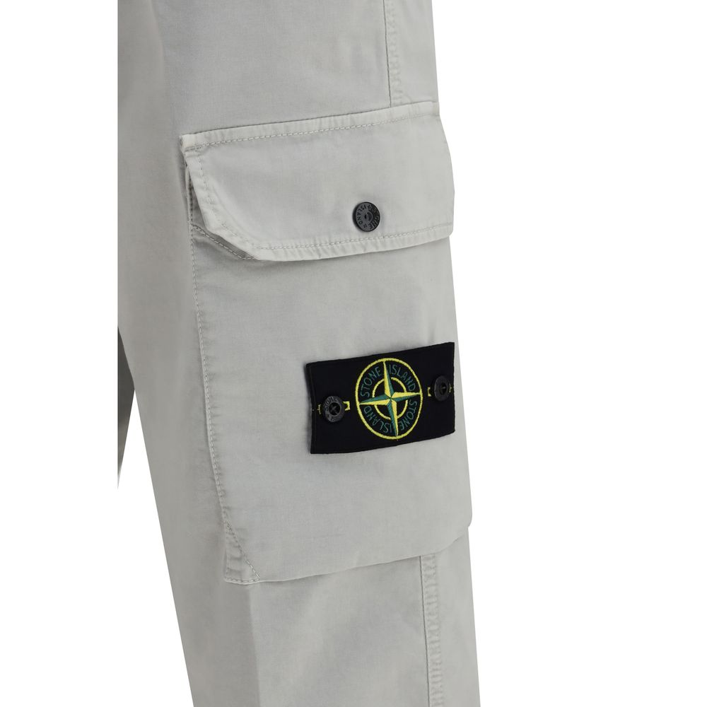 Stone Island Grijze Katoenen Cargobroek