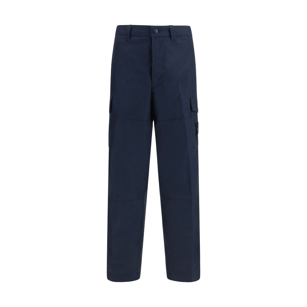 Stone Island Blue Cotton Cargo Pants for Men