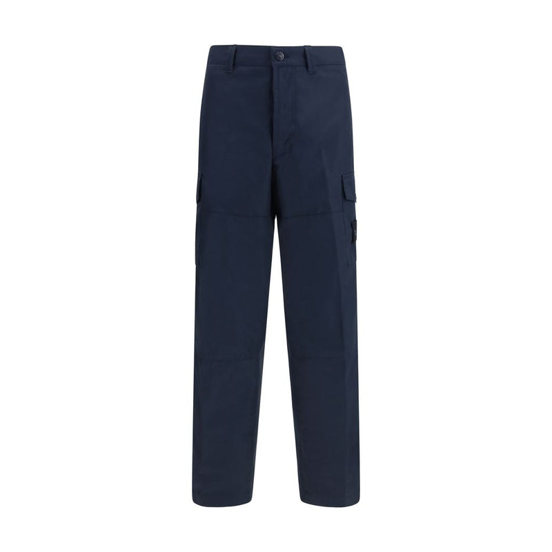 Stone Island Blauwe Katoenen Cargo Broek