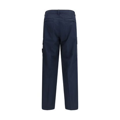 Stone Island Blauwe Katoenen Cargo Broek