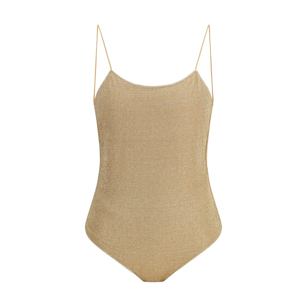 Oséree Lumière Maillot Gold Metal One-Piece Swimsuit
