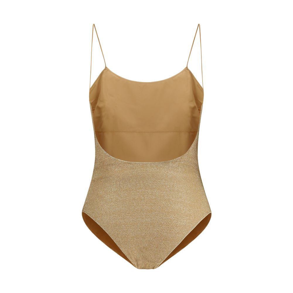 Oséree Lumière Maillot Gold Metal One-Piece Swimsuit